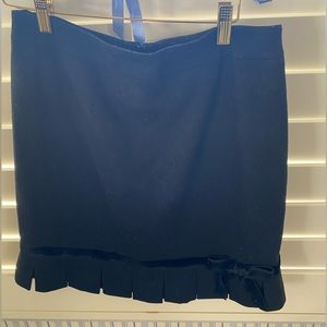 Black Pleated Bow Banana Republic Skirt